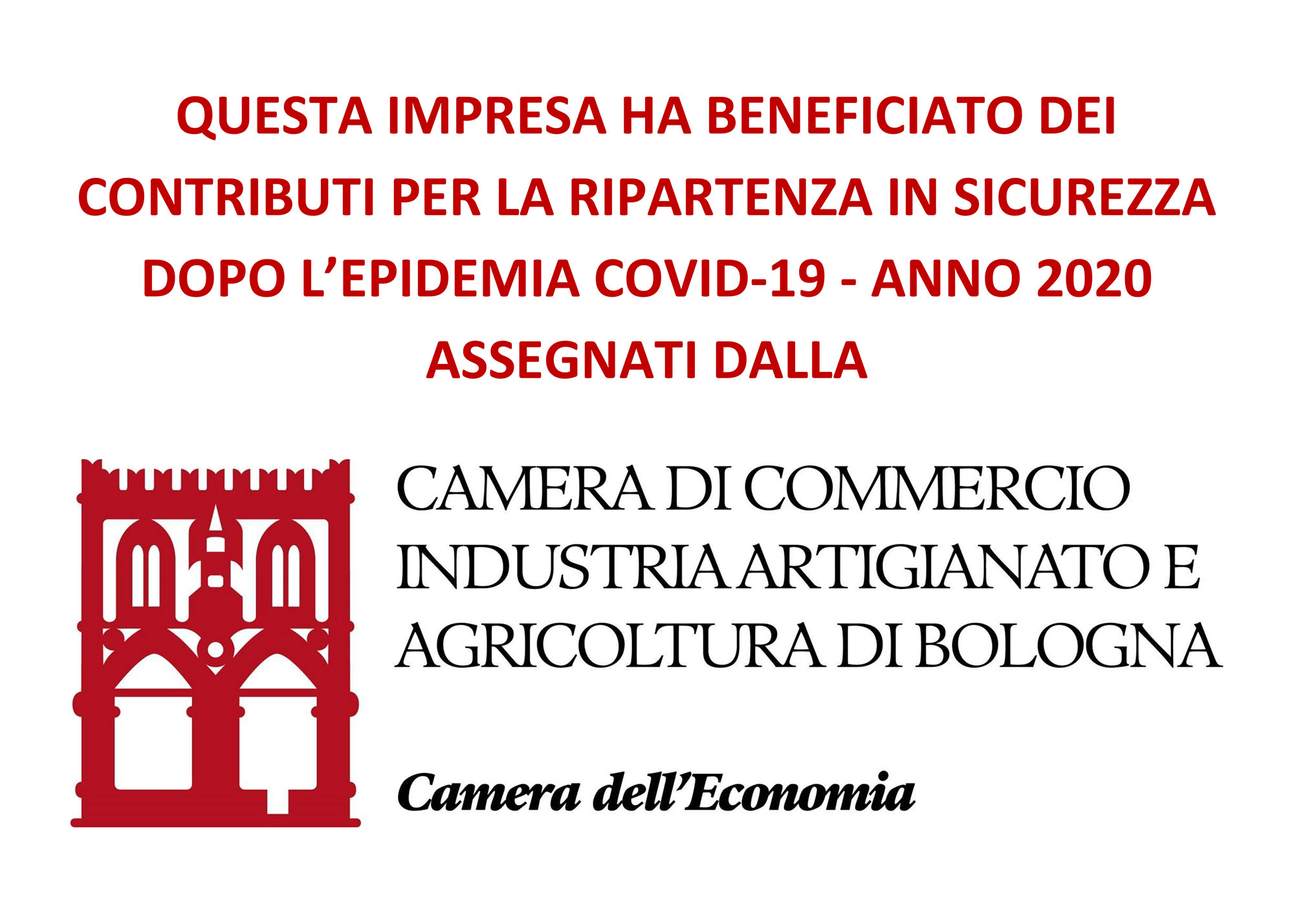 Contributo ripartenza in sicurezza 2020