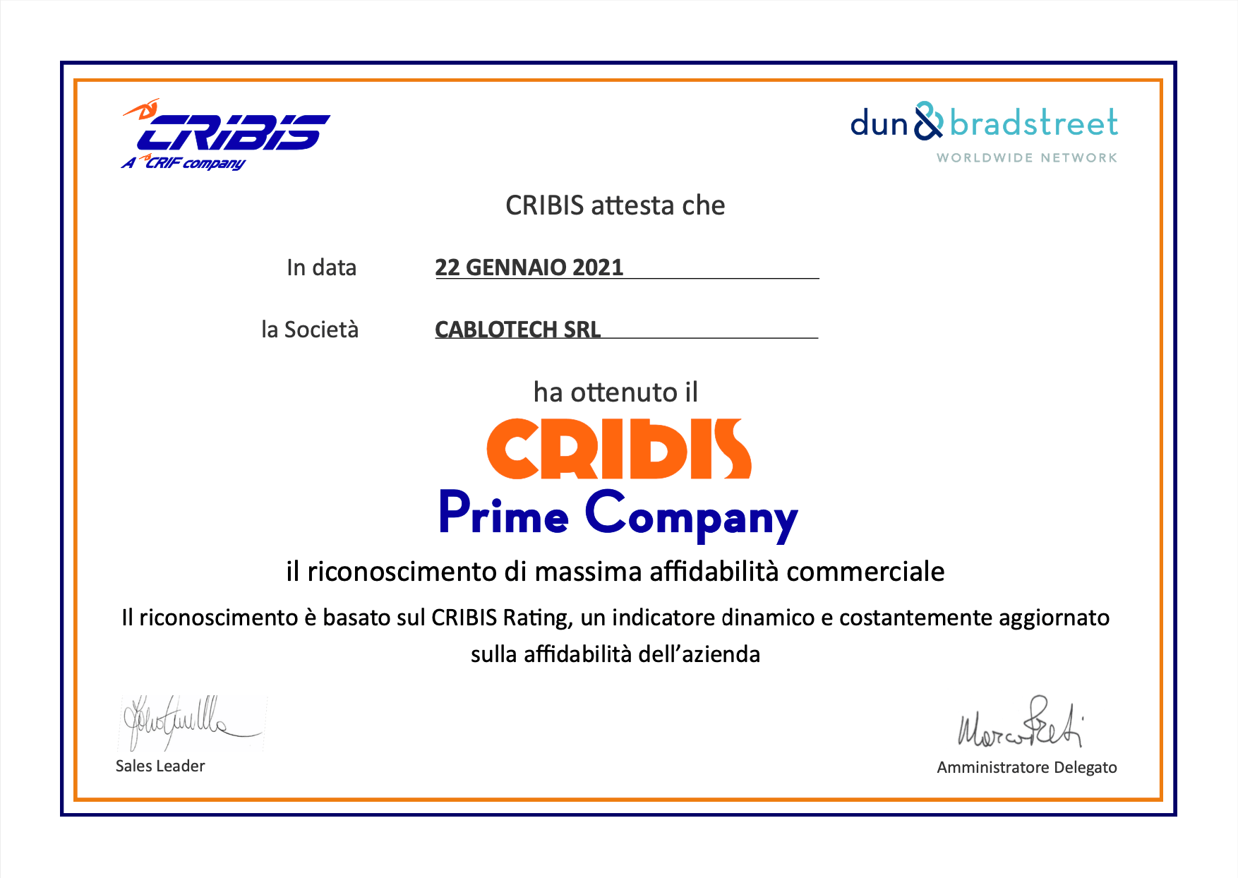Cribis Prime Company 2021 Cablotech