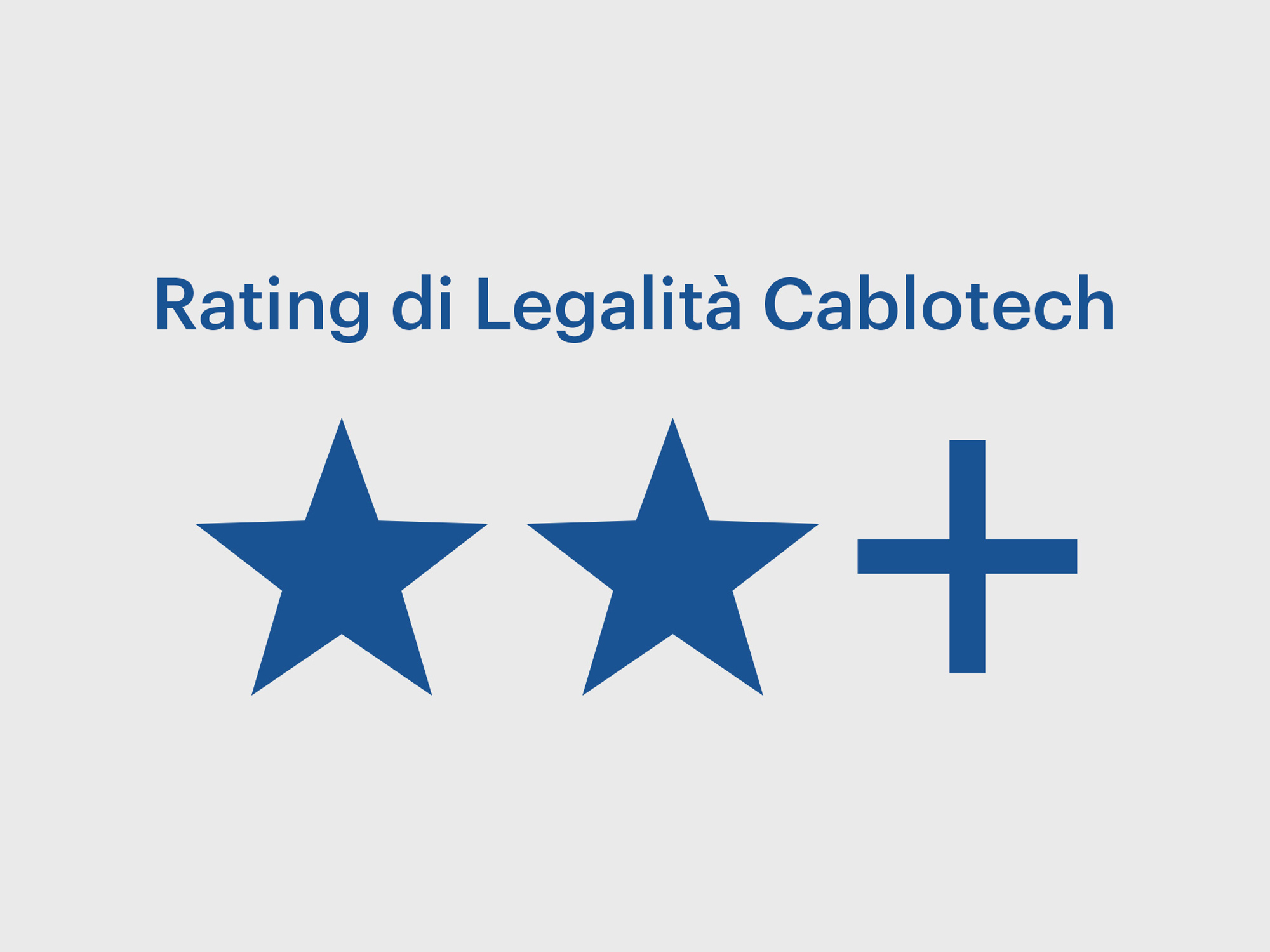 Rating Legalità Cablotech 2025